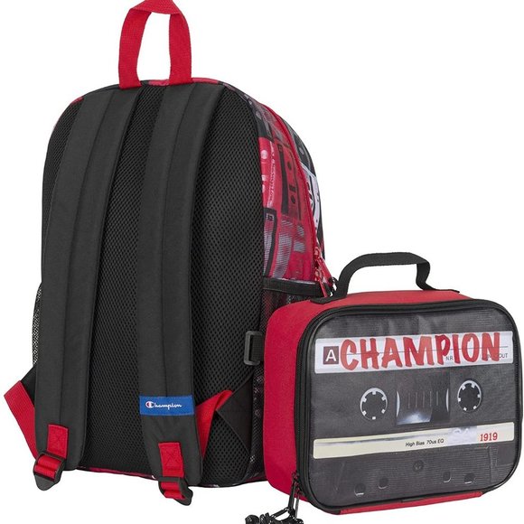 Champion Youth Backpack Cassette Print & Lunch Kit Combo - Picture 3 of 4
